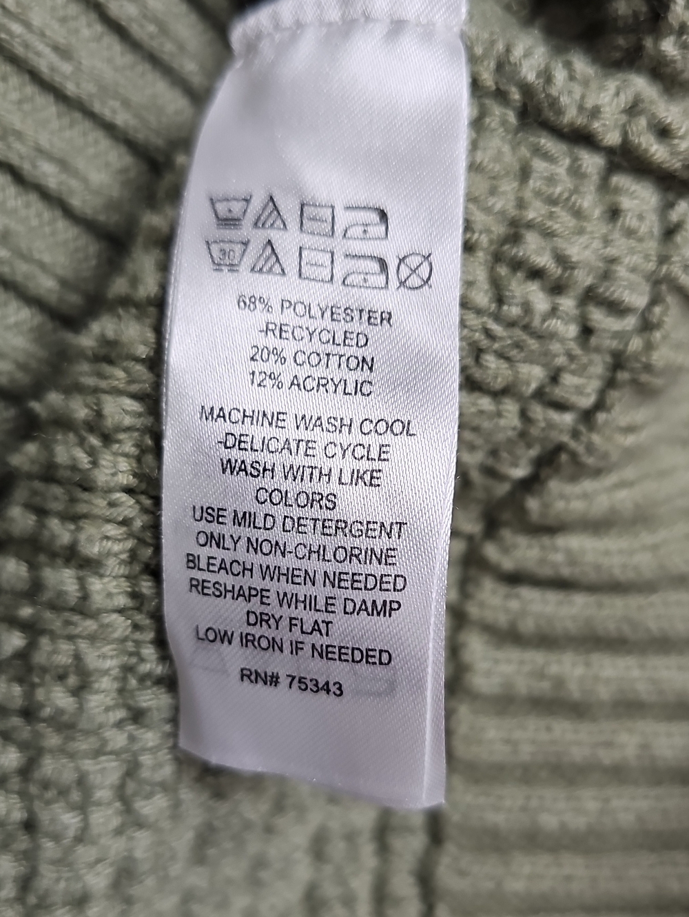 Haute Hippie Olive Sage Waffle-Knit Crewneck Sweater - Picture 8 of 8